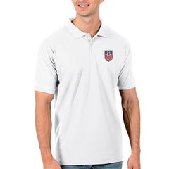 USMNT Antigua Legacy Pique Polo - White for sale