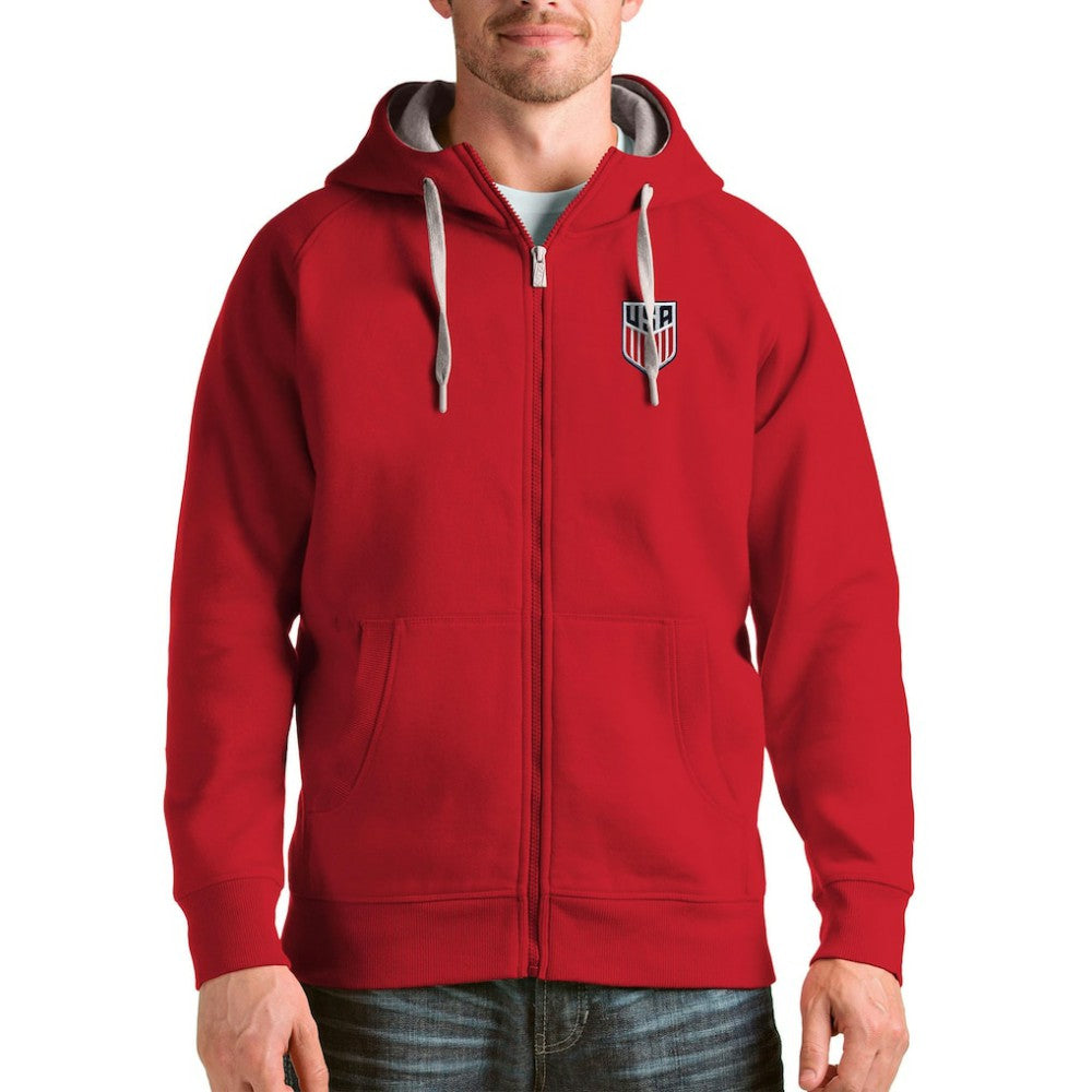 USMNT Antigua Victory Full-Zip Hoodie - Red cheap