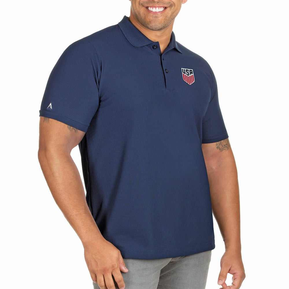 USMNT Antigua Legacy Pique Big & Tall Polo - Navy online