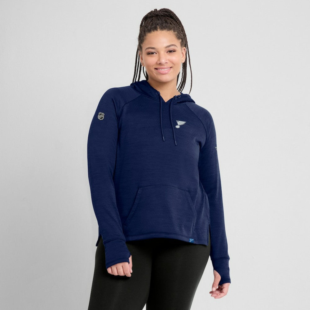 St. Louis Blues Fanatics Women's Authentic Pro Pullover Hoodie - Heather Navy Hoodies
