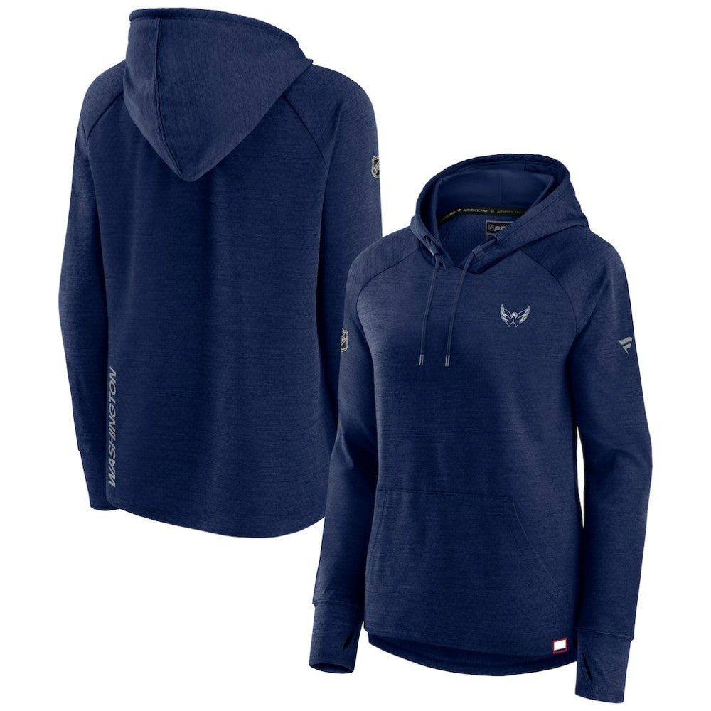 Washington Capitals Fanatics Women's Authentic Pro Pullover Hoodie - Heather Navy Hoodies