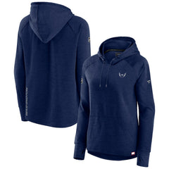 Washington Capitals Fanatics Women's Authentic Pro Pullover Hoodie - Heather Navy Hoodies