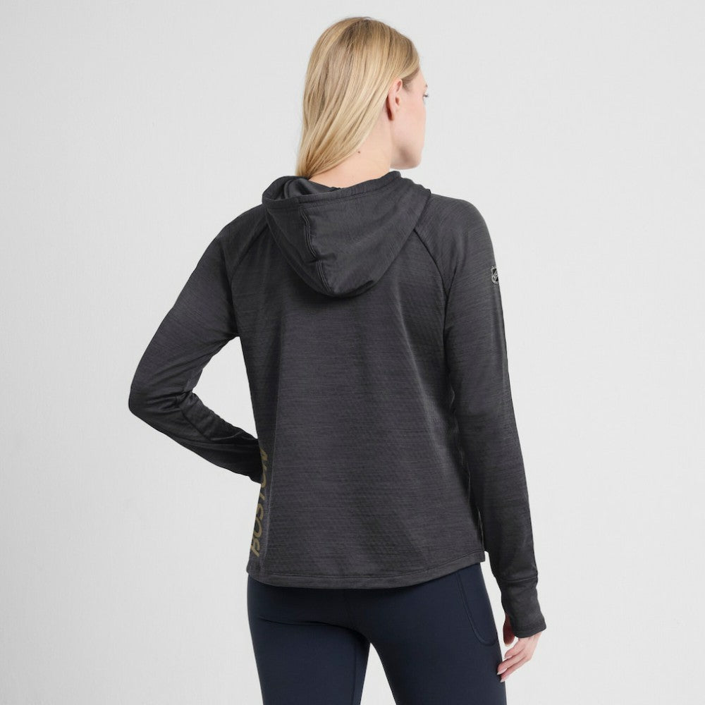 Boston Bruins Fanatics Women's Authentic Pro Pullover Hoodie - Heather Charcoal Hoodies