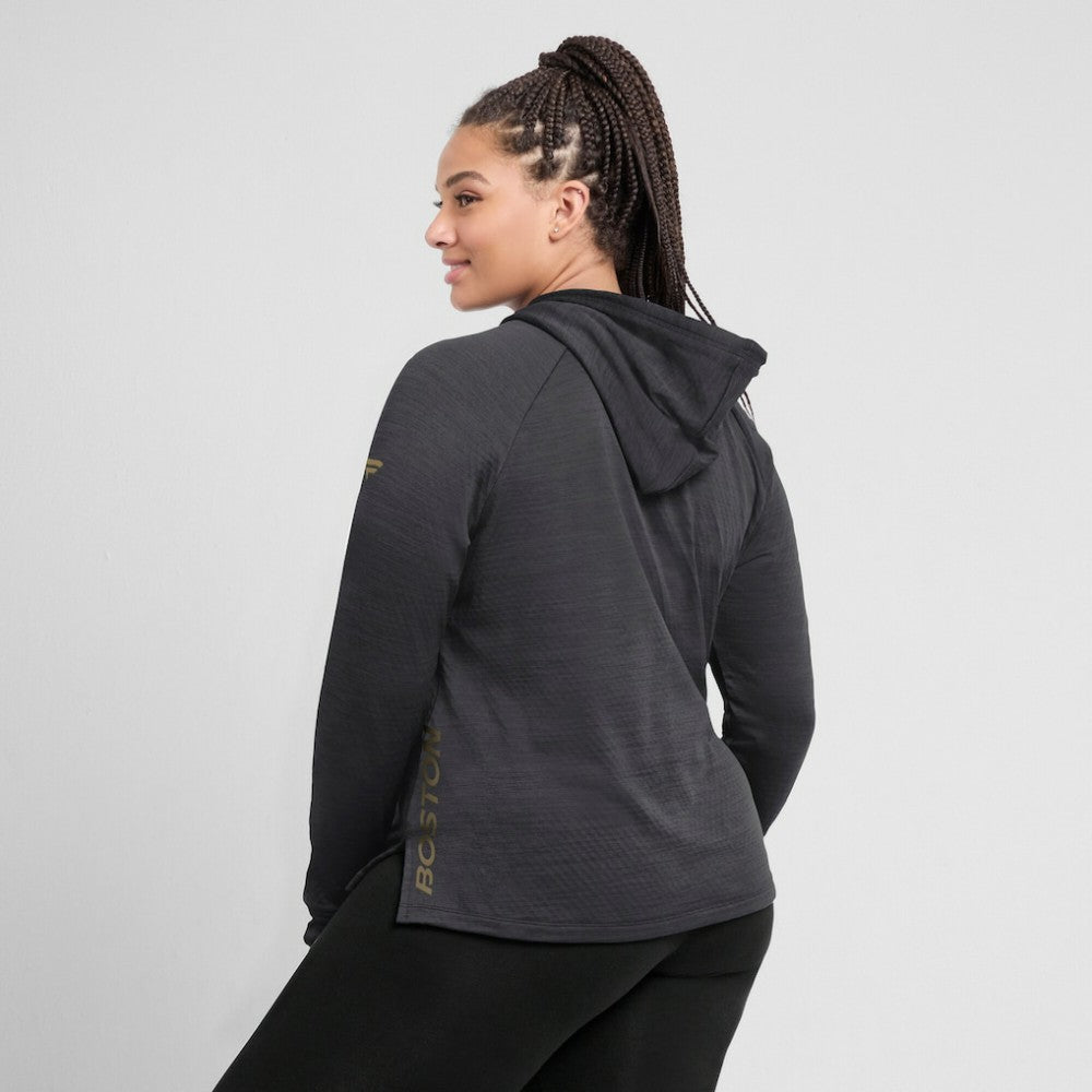 Boston Bruins Fanatics Women's Authentic Pro Pullover Hoodie - Heather Charcoal Hoodies