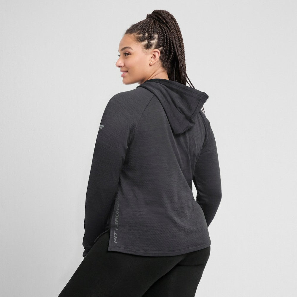 Pittsburgh Penguins Fanatics Women's Authentic Pro Pullover Hoodie - Heather Charcoal Hoodies