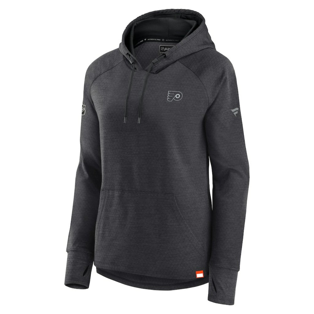 Philadelphia Flyers Fanatics Women's Authentic Pro Pullover Hoodie - Heather Charcoal Hoodies
