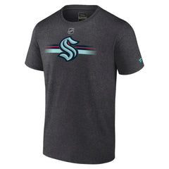 Seattle Kraken Fanatics Authentic Pro Secondary Logo T-Shirt - Heather Charcoal T-shirts