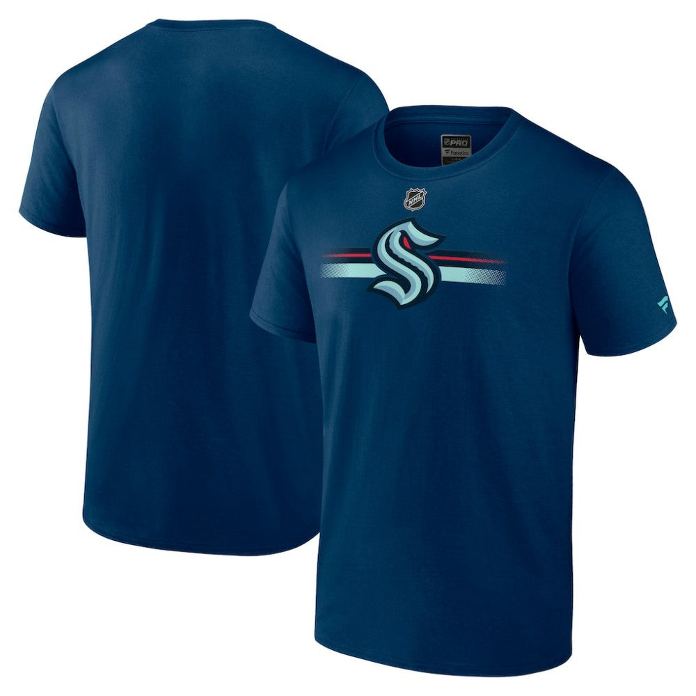 Seattle Kraken Fanatics Authentic Pro Secondary Logo T-Shirt - Deep Sea Blue T-shirts