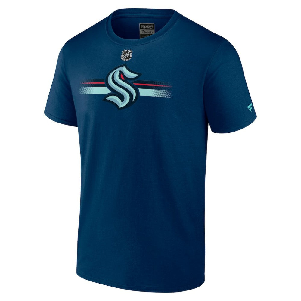 Seattle Kraken Fanatics Authentic Pro Secondary Logo T-Shirt - Deep Sea Blue T-shirts