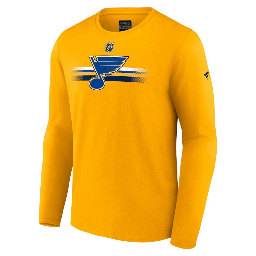 St. Louis Blues Fanatics Authentic Pro Primary Long Sleeve T-Shirt - Gold T-shirts