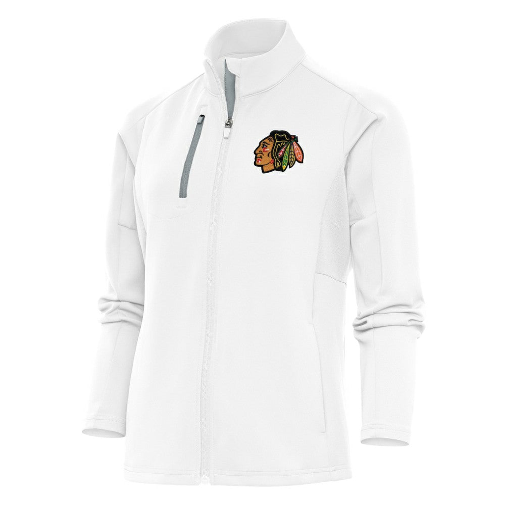 Chicago Blackhawks Antigua Women's Team Logo Generation Full-Zip Jacket - White Jackets