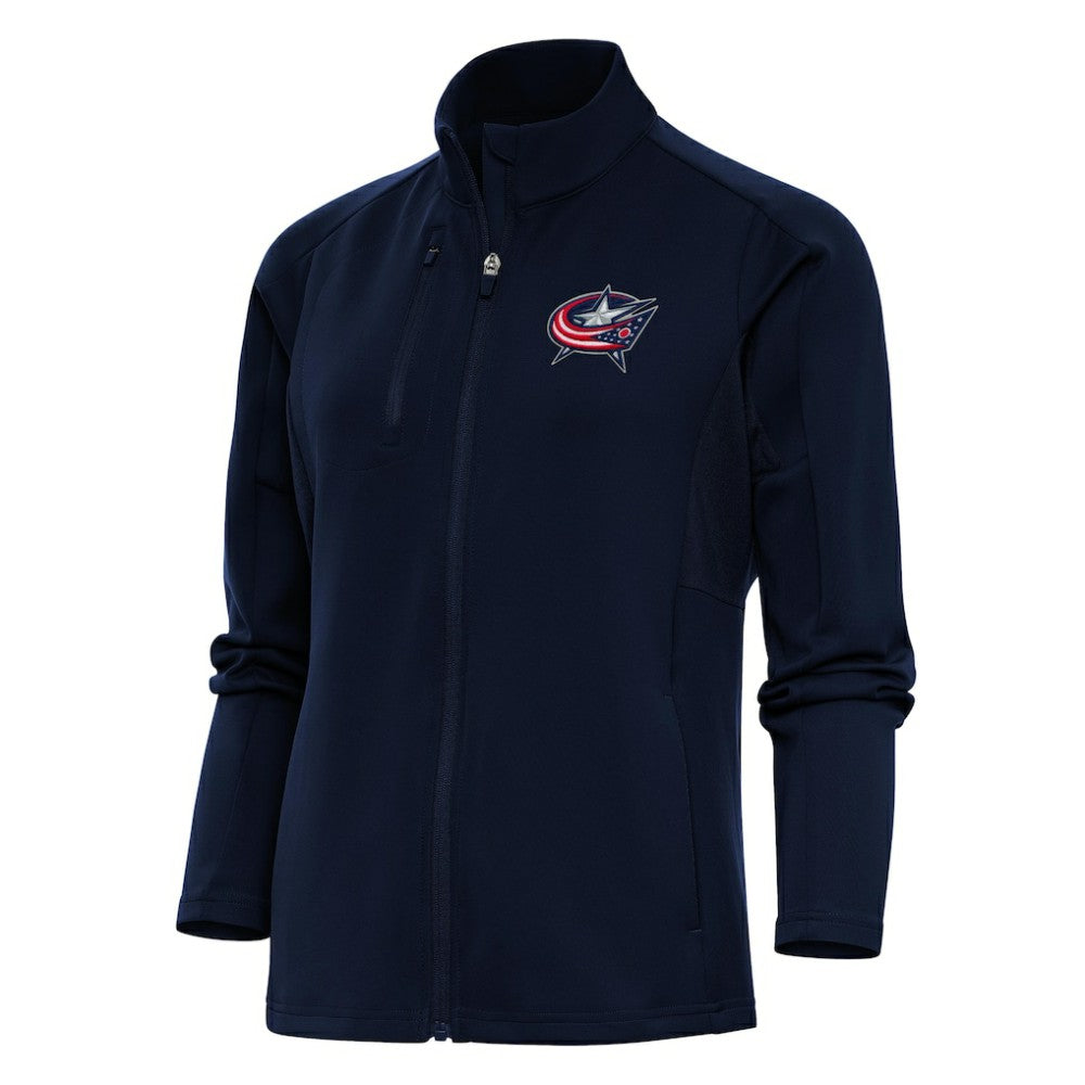 Columbus Blue Jackets Antigua Women's Team Logo Generation Full-Zip Jacket - Navy Jackets