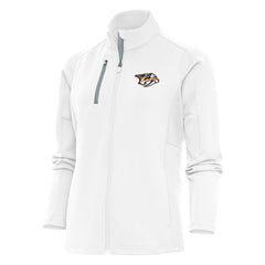 Nashville Predators Antigua Women's Team Logo Generation Full-Zip Jacket - White Jackets
