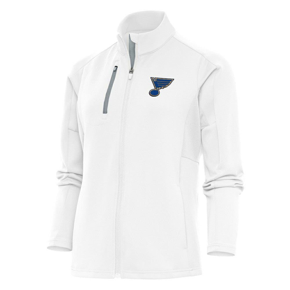 St. Louis Blues Antigua Women's Team Logo Generation Full-Zip Jacket - White Jackets