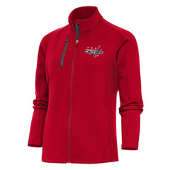 Washington Capitals Antigua Women's Team Logo Generation Full-Zip Jacket - Red Jackets