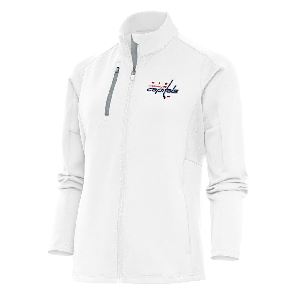 Washington Capitals Antigua Women's Team Logo Generation Full-Zip Jacket - White Jackets
