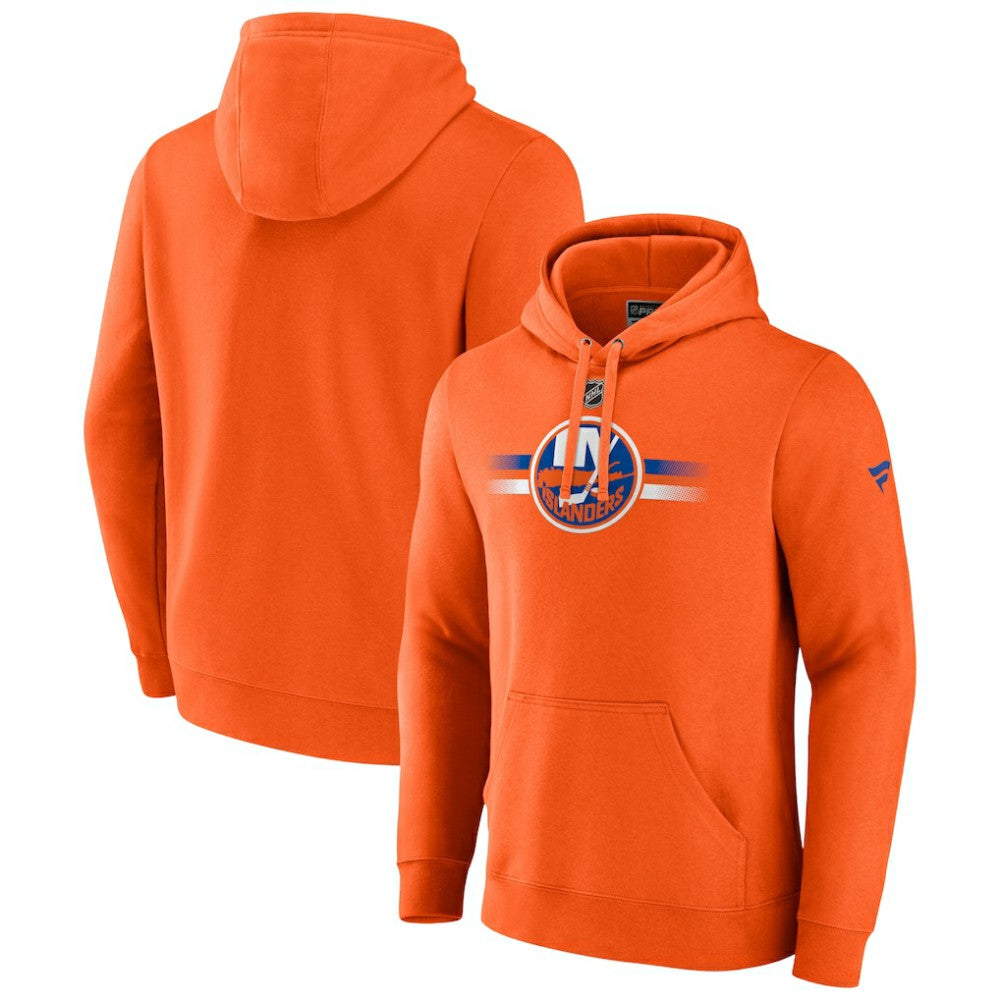 New York Islanders Fanatics Authentic Pro Secondary Pullover Hoodie - Orange Hoodies