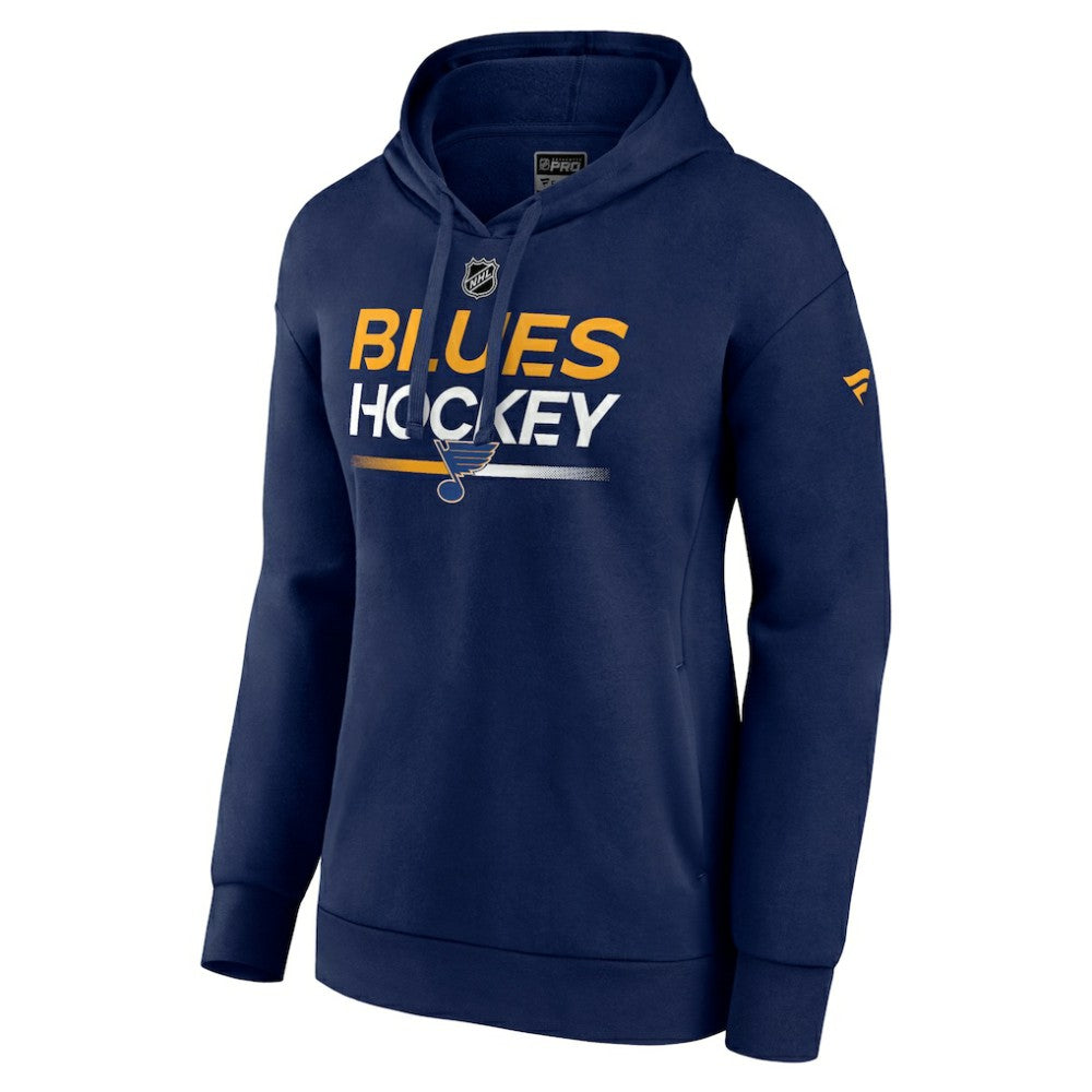 St. Louis Blues Fanatics Women's Authentic Pro Pullover Hoodie - Navy Hoodies
