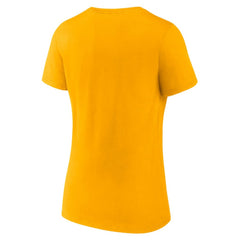 Nashville Predators Fanatics Women's Authentic Pro Primary V-Neck T-Shirt - Gold T-shirts