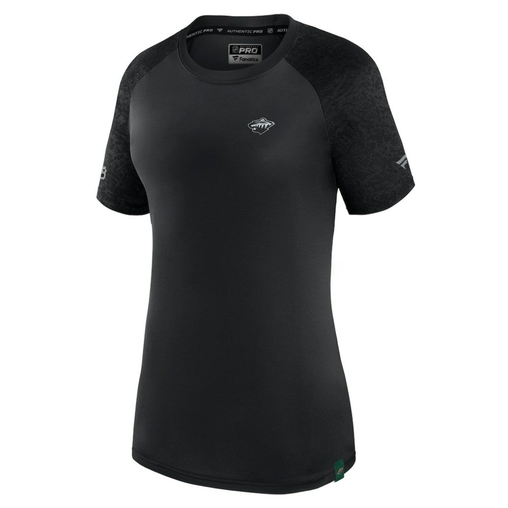 Minnesota Wild Fanatics Women's Authentic Pro Tech T-Shirt - Black T-shirts