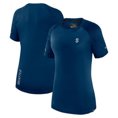 Seattle Kraken Fanatics Women's Authentic Pro Tech T-Shirt - Deep Sea Blue T-shirts