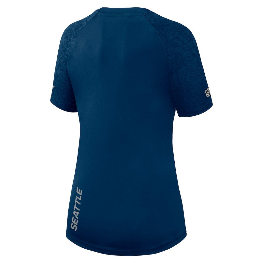 Seattle Kraken Fanatics Women's Authentic Pro Tech T-Shirt - Deep Sea Blue T-shirts