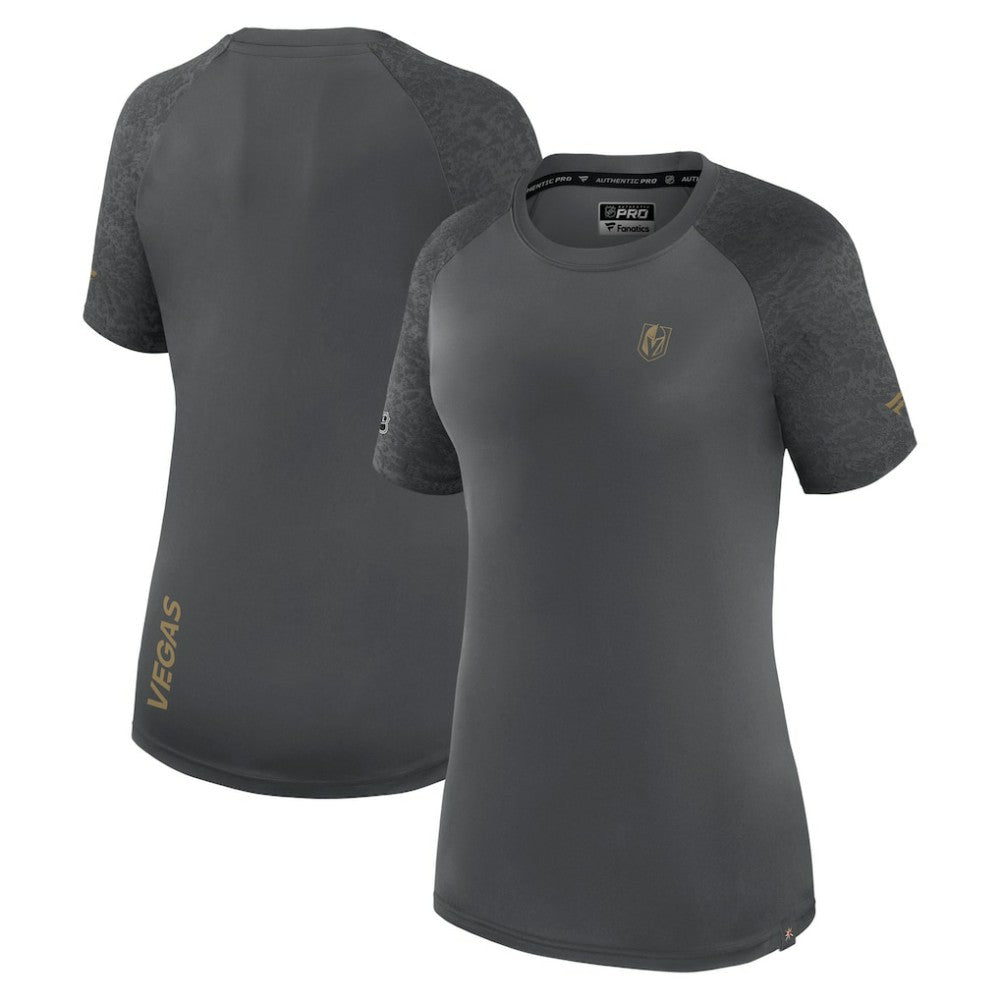 Vegas Golden Knights Fanatics Women's Authentic Pro Tech T-Shirt - Gray T-shirts
