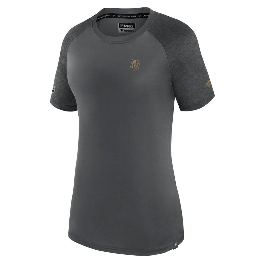 Vegas Golden Knights Fanatics Women's Authentic Pro Tech T-Shirt - Gray T-shirts