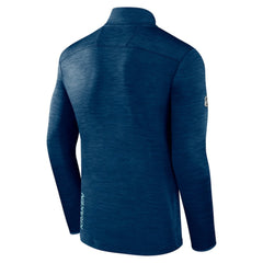 Seattle Kraken Fanatics Authentic Pro Quarter-Zip Pullover Top - Deep Sea Blue Pullover