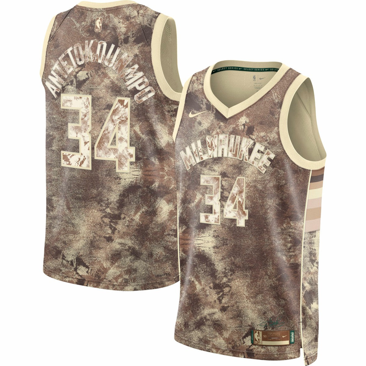 Giannis Antetokounmpo Milwaukee Bucks Unisex Select Series Swingman Jersey - Brown sale