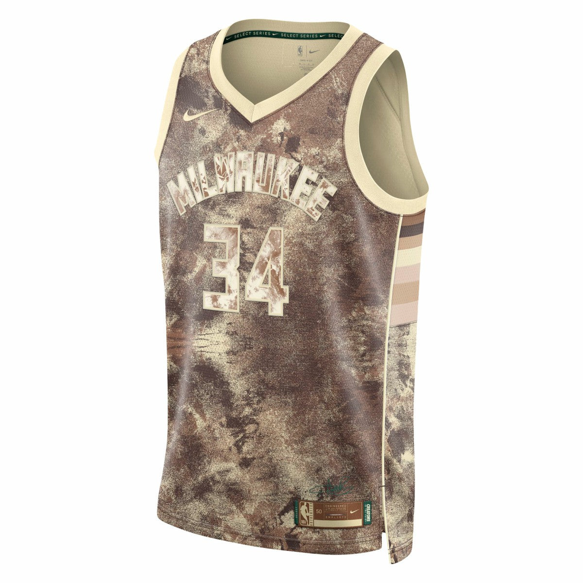 Giannis Antetokounmpo Milwaukee Bucks Unisex Select Series Swingman Jersey - Brown sale