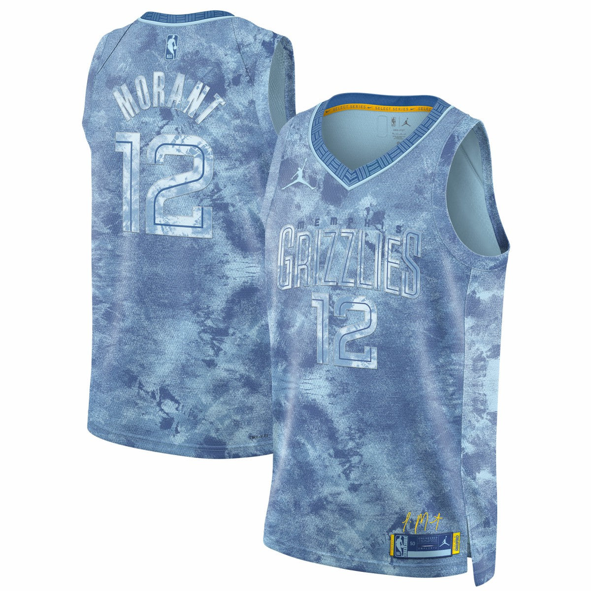 Ja Morant Memphis Grizzlies Jordan Brand Select Series Swingman Jersey - Light Blue for sale