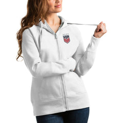 USWNT Antigua Women's Victory Full-Zip Hoodie - White for sale