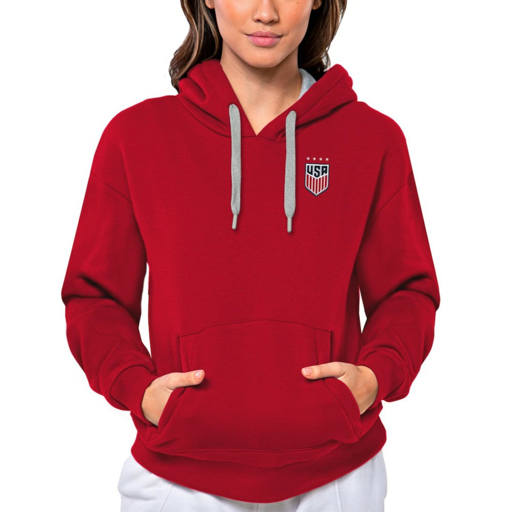 USWNT Antigua Women's Victory Pullover Hoodie - Red on sale