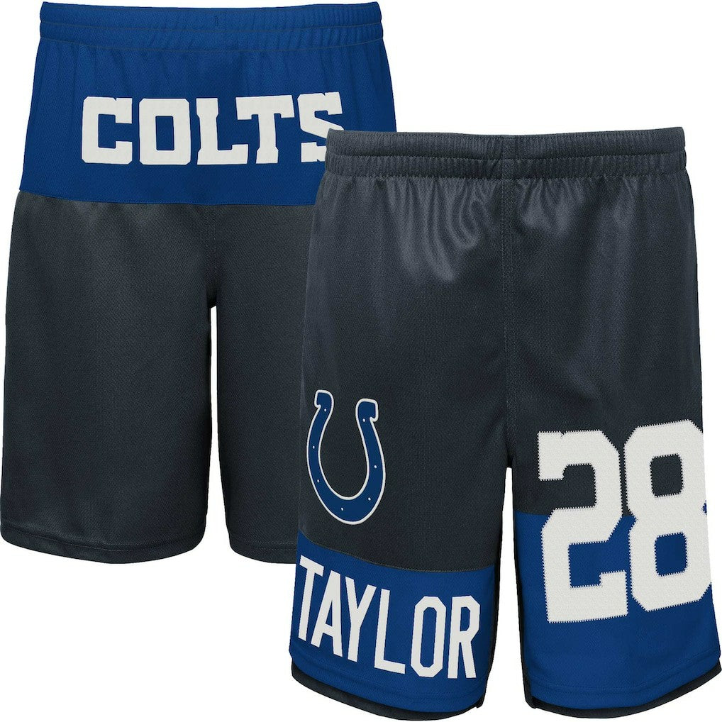 Jonathan Taylor Indianapolis Colts Youth Player Name & Number Shorts - Navy discount
