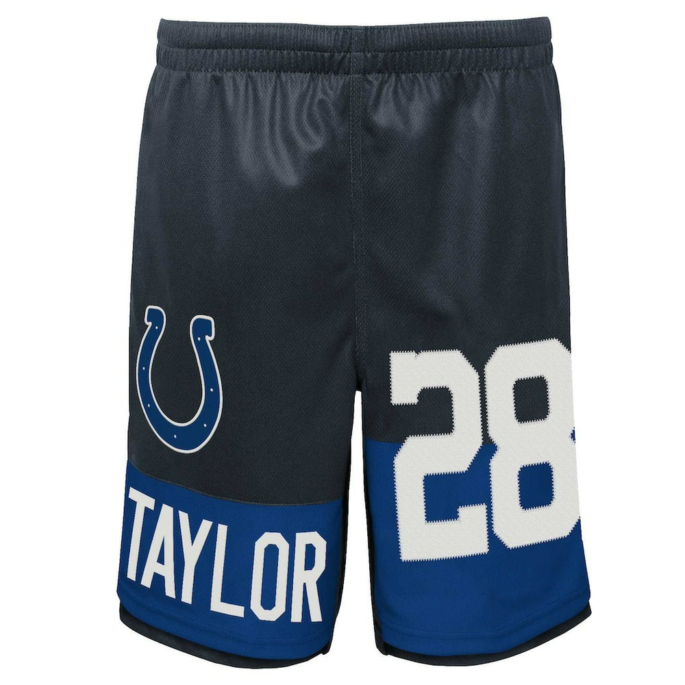 Jonathan Taylor Indianapolis Colts Youth Player Name & Number Shorts - Navy discount