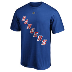 Adam Fox New York Rangers Fanatics Authentic Stack Name & Number T-Shirt - Blue T-shirts