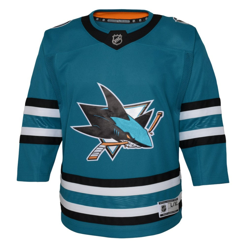 San Jose Sharks Youth Premier Jersey - Teal Jerseys