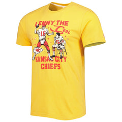 Len Dawson Kansas City Chiefs Homage Unisex Caricature Retired Player Tri-Blend T-Shirt - Gold outlet