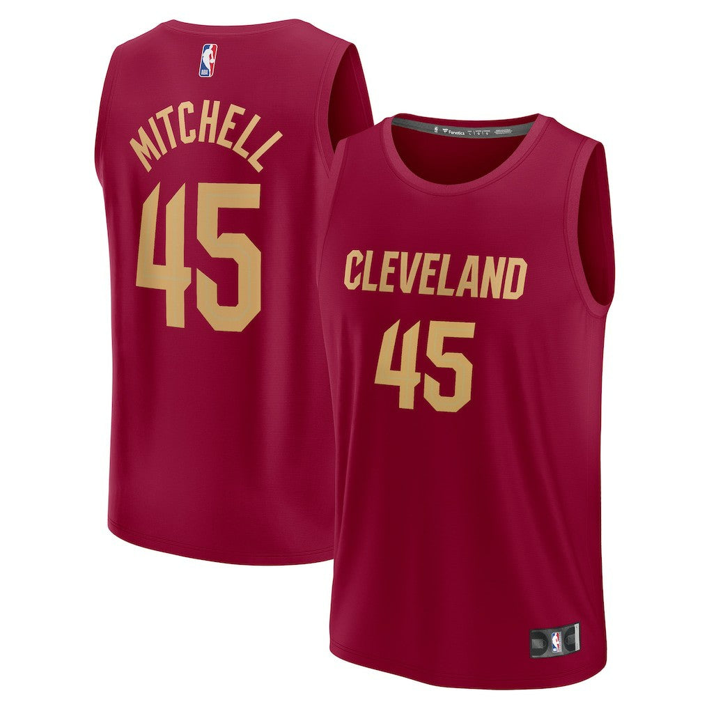 Donovan Mitchell Cleveland Cavaliers Fast Break Replica Jersey sale - Icon Editi- Wine online