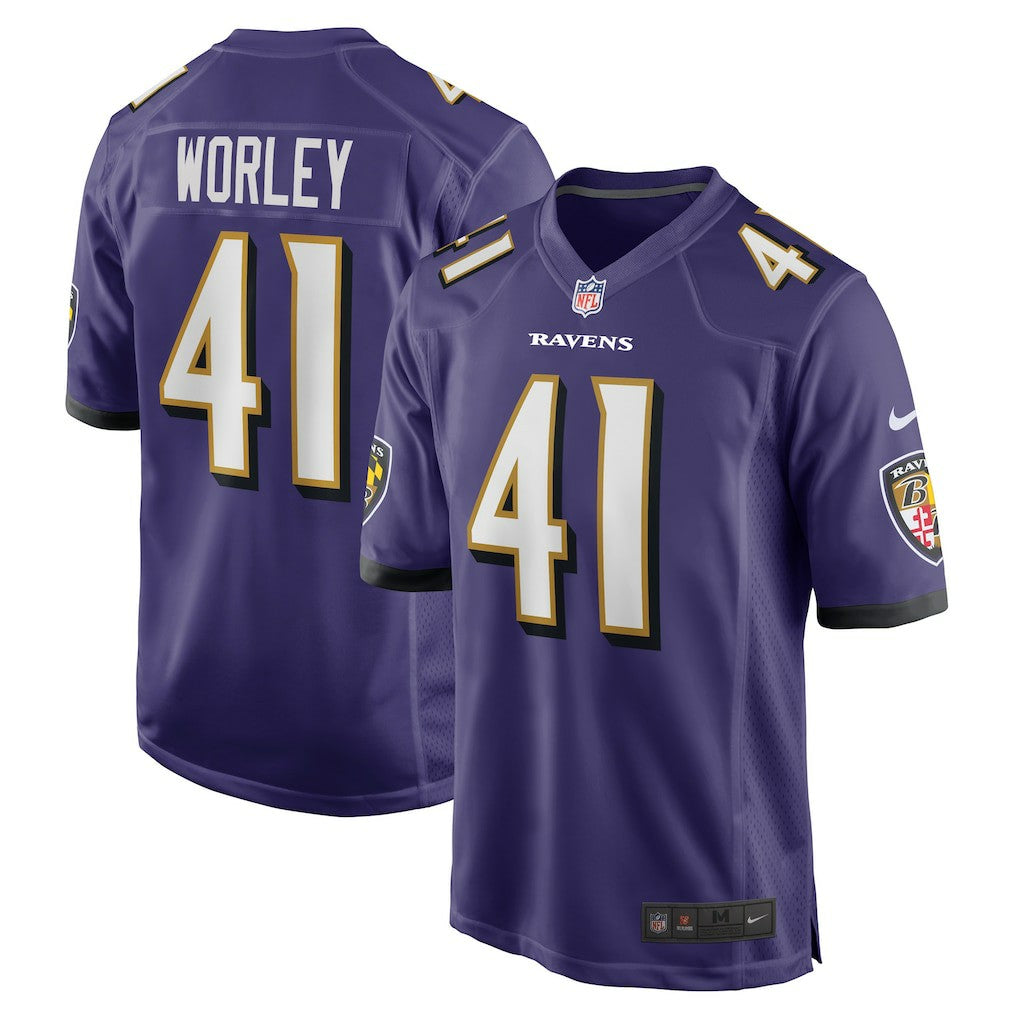 Daryl Worley Baltimore Ravens Game Player Jersey - Purple cheap