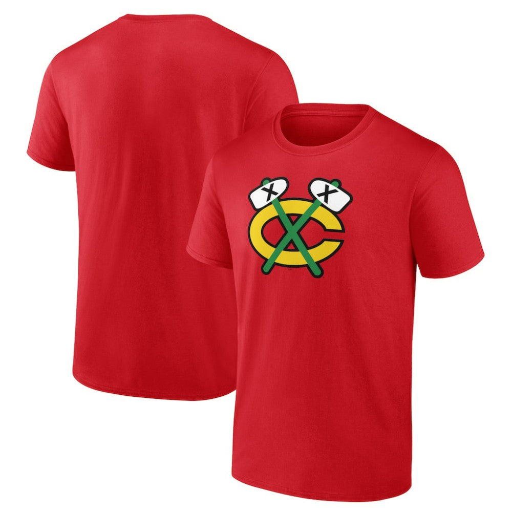 Chicago Blackhawks Shoulder Patch Logo T-Shirt - Red T-shirts