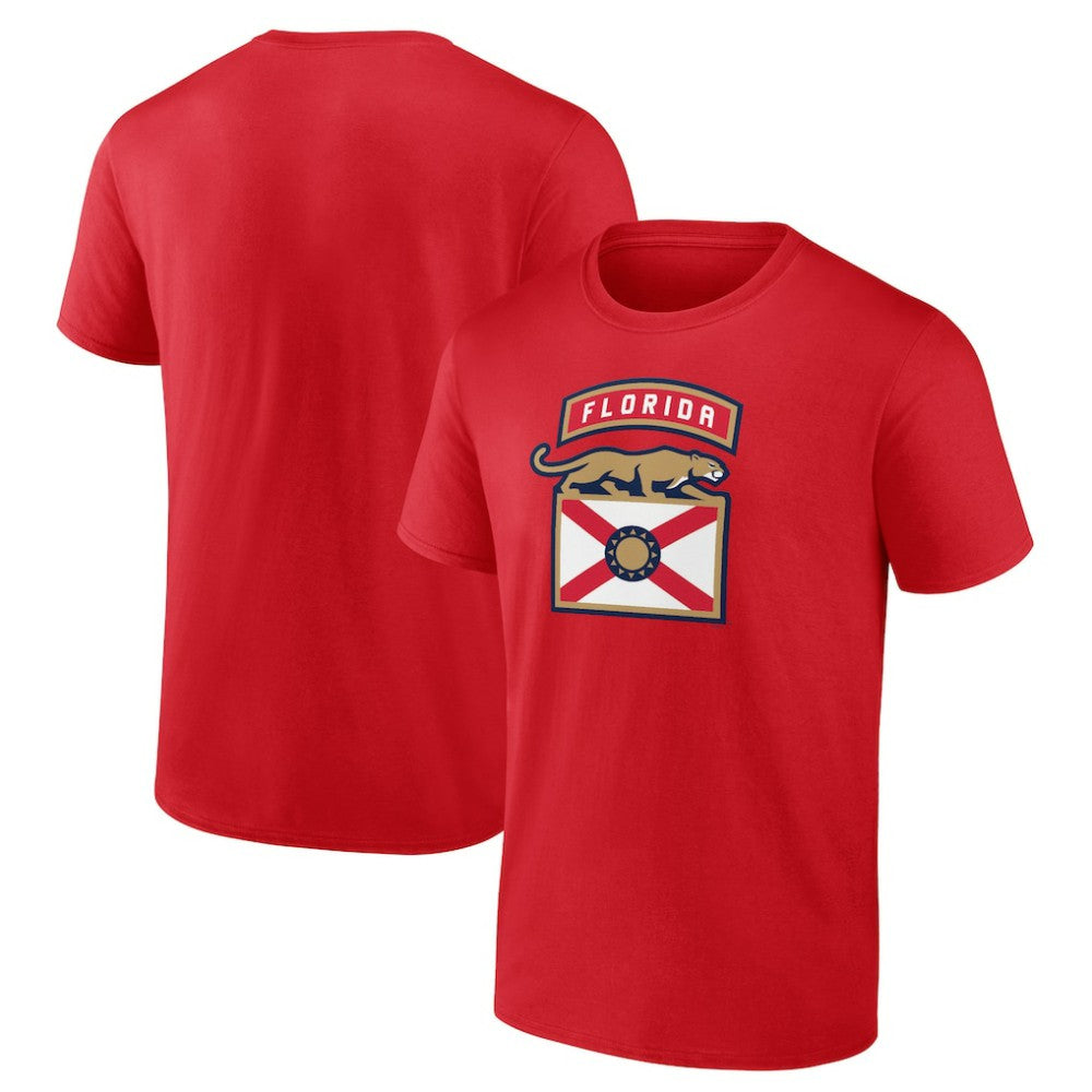 Florida Panthers Shoulder Patch Logo T-Shirt - Red T-shirts