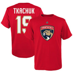 Matthew Tkachuk Florida Panthers Youth Player Name & Number T-Shirt - Red T-shirts