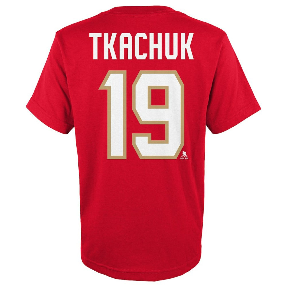 Matthew Tkachuk Florida Panthers Youth Player Name & Number T-Shirt - Red T-shirts