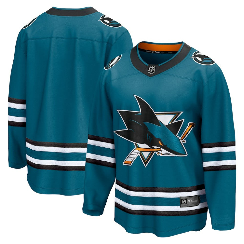 San Jose Sharks Fanatics Home Breakaway Jersey - Teal Jerseys