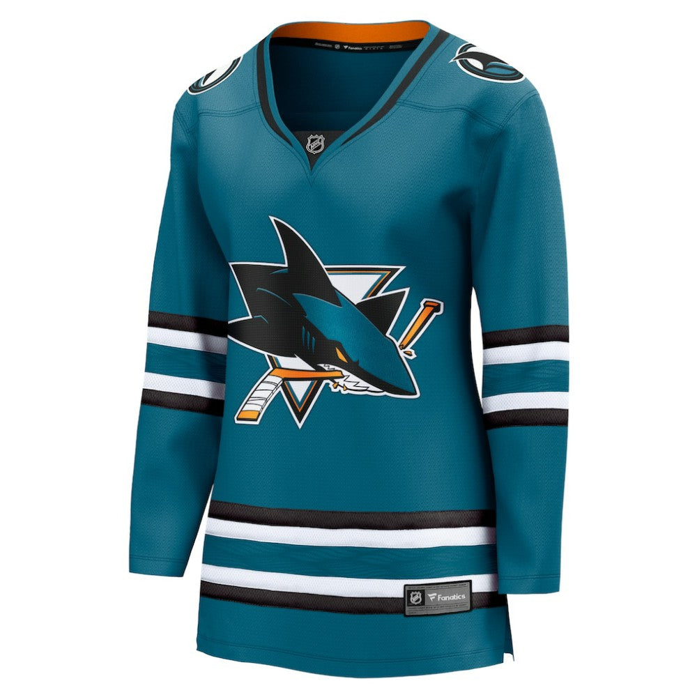 San Jose Sharks Fanatics Women's Home Breakaway Jersey - Teal Jerseys
