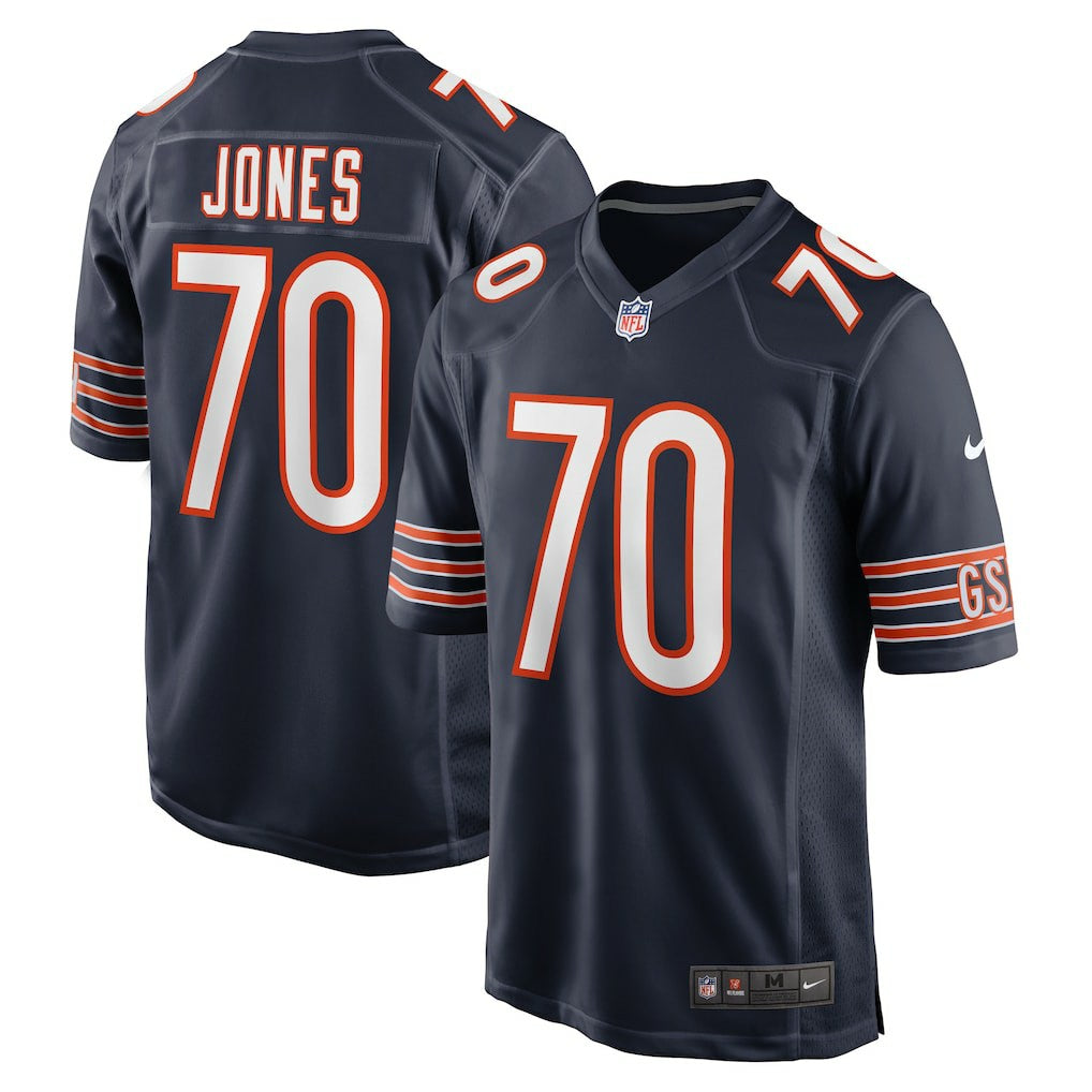 Braxton Jones Chicago Bears Game Player Jersey - Navy cheap