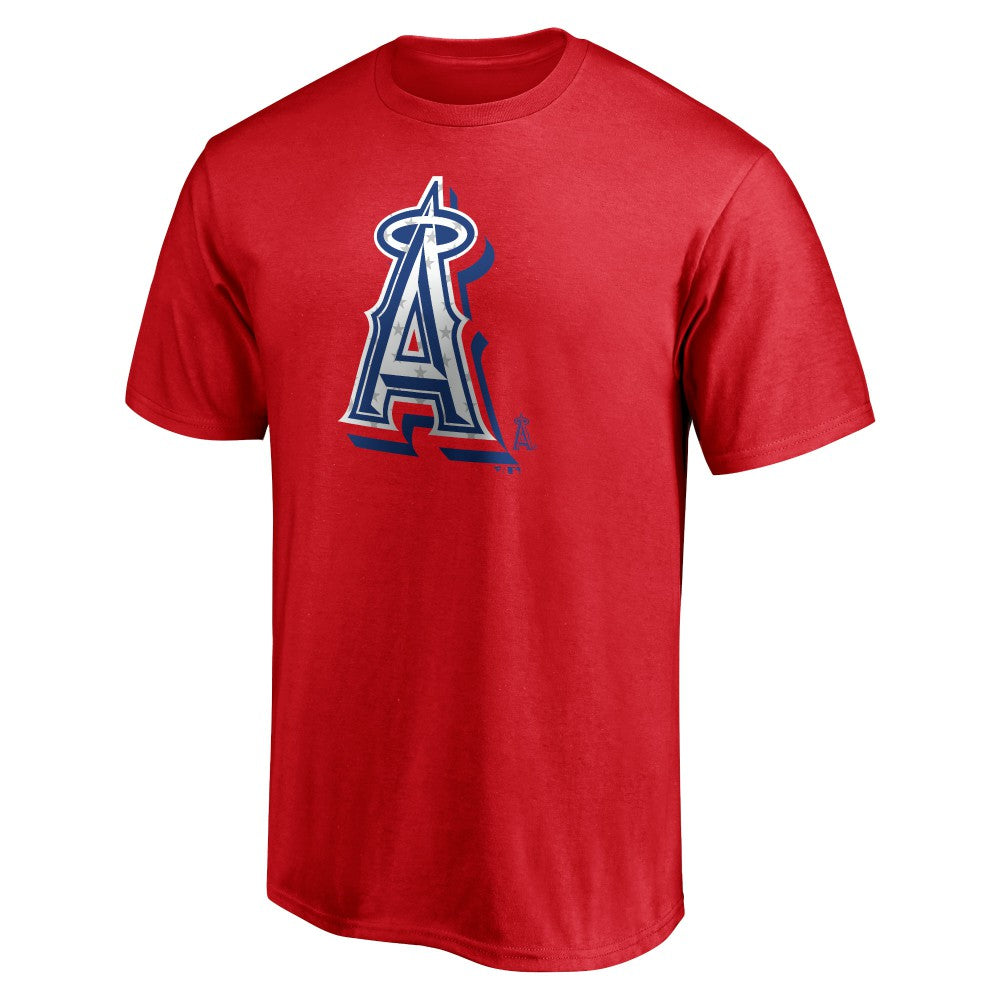 Los Angeles Angels Red White and Team T-Shirt Red
