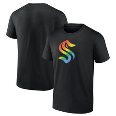 Seattle Kraken Pride Logo T-Shirt - Black T-shirts